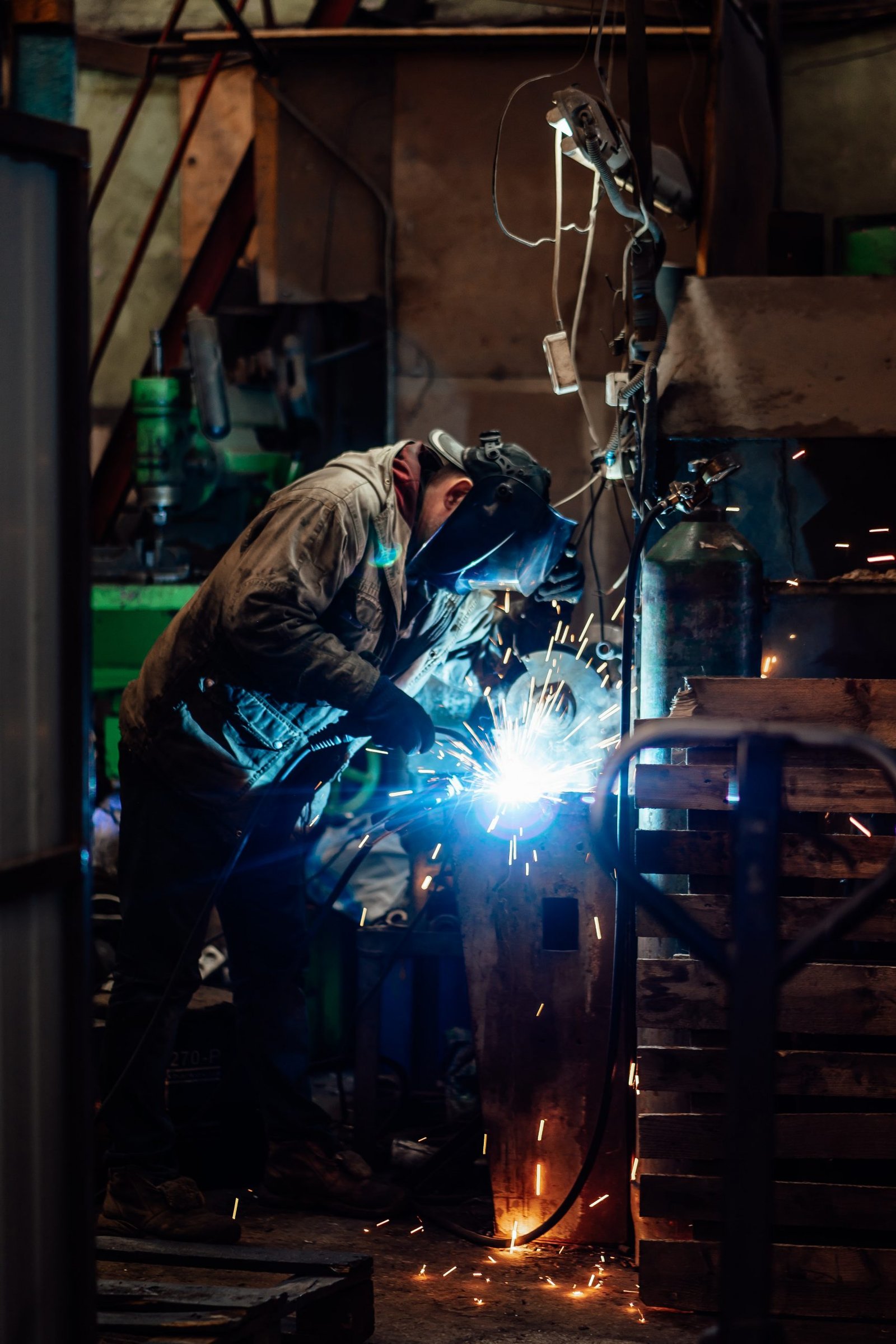 Welder at work